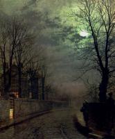 Grimshaw, John Atkinson - A Lane In Headingley Leeds